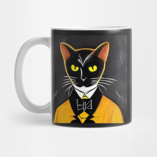 Well Dressed Black Cat Edgar Allen Poe Mug